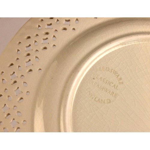 405 - A quantity of Leedsware 'Classical Creamware' pieces, 20th century and later, to include a chestnut ... 