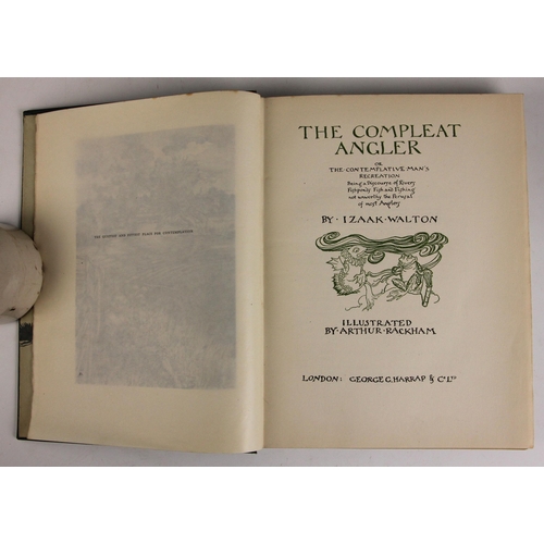 387 - Walton (I), THE COMPLEAT ANGLER, illustrated by Arthur Rackham, first thus, green cloth, gilt emboss... 