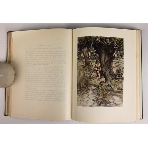 387 - Walton (I), THE COMPLEAT ANGLER, illustrated by Arthur Rackham, first thus, green cloth, gilt emboss... 