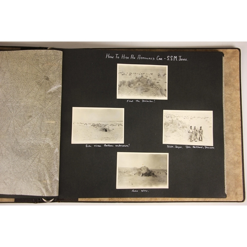 386 - An album containing a series of black and white photographs taken by Lt. Philip Davies-Cooke of 1st ... 