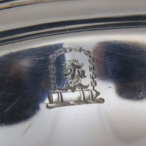 9 - A pair of George IV silver vegetable dishes, Robert Garrard II, London 1825, the gadrooned rim above... 