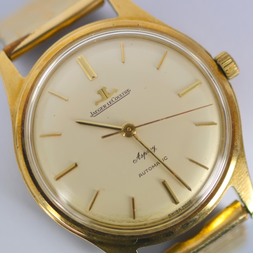 87 - A late 20th century Jaeger Le Coultre 'Asprey' automatic wristwatch, the circular cream coloured dia... 