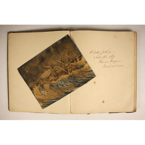381 - A journal belonging to Charles Fosling, sailmaker on board the ship Roman Empire, covering the perio... 