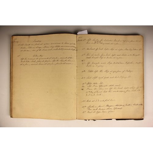 381 - A journal belonging to Charles Fosling, sailmaker on board the ship Roman Empire, covering the perio... 