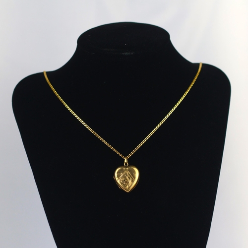 164 - A yellow metal chain, possibly Italian, the fancy link chain with bolt ring fastener stamped for '14... 