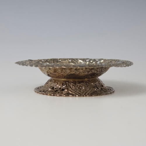 24 - A Victorian silver bonbon dish, Martin Hall and Co, Sheffield 1892, of circular form with pierced an... 