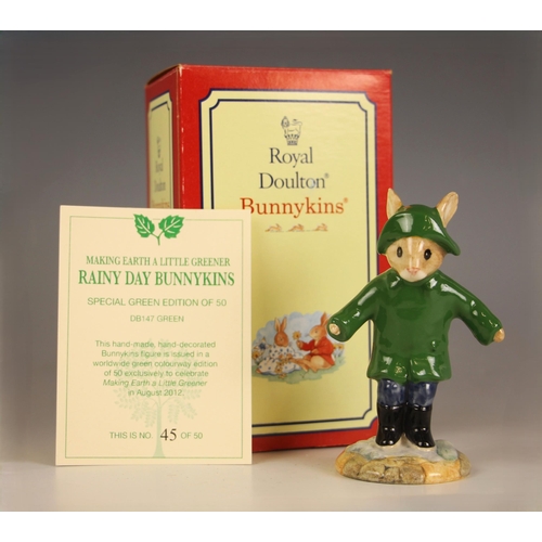 311 - A limited edition Royal Doulton 'Making Earth A Little Greener' Rainy Day Bunnykins, model number DB... 