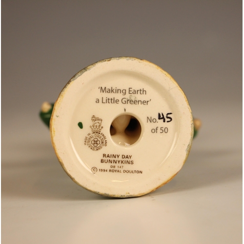 311 - A limited edition Royal Doulton 'Making Earth A Little Greener' Rainy Day Bunnykins, model number DB... 