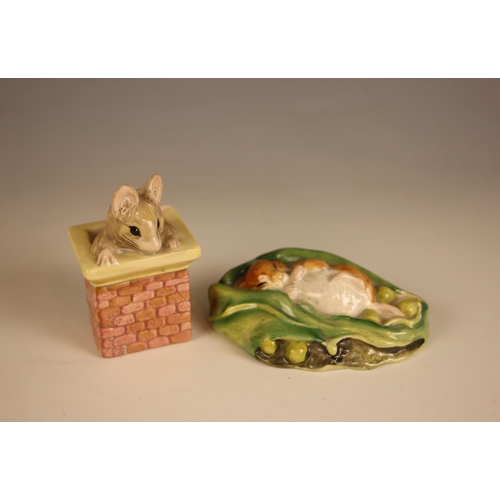 313 - Seven Beswick Beatrix Potter figures, comprising: Squirrel Nutkin, Diggory Diggory Delvet (two figur... 