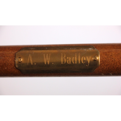 390 - A brass mounted tippling cane or tippler, early 20th century, the handle modelled as a duck's head c... 