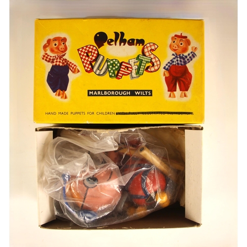 Four vintage Pelham Puppets in original blue label boxes, comprising ...