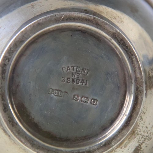 53 - A George V silver mounted sugar caster, Joseph Gloster Ltd, Birmingham 1938, of Art Deco plain polis... 