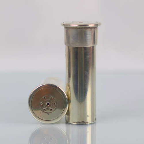 6 - A late 20th century silver novelty salt and pepper pots, Albert Edward Jones, Birmingham 1989, model... 