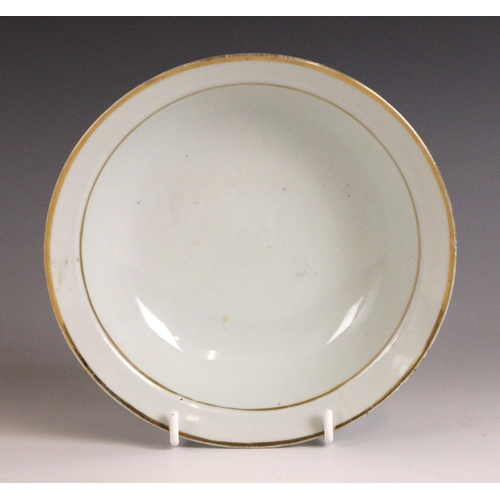 342 - A Chinese porcelain famille rose stem bowl, Jingdezhen, the footed bowl painted with the underside w... 