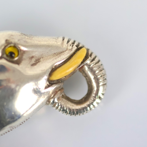 71 - A 20th century novelty silver vesta case, David A Bowles, London (indistinct date letter) modelled a... 