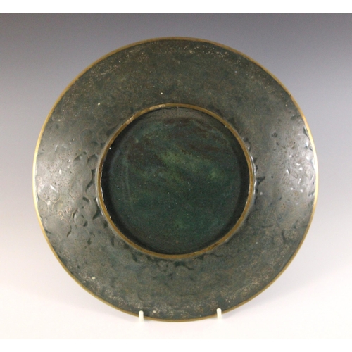 345 - A near pair of Japanese cloisonne chargers, Meiji Period (1868-1912), each of circular form and deco... 