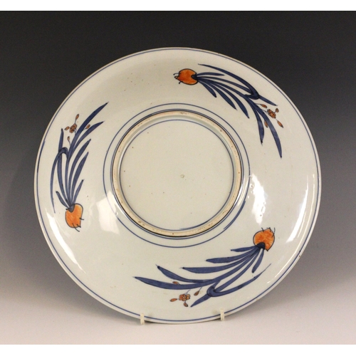346 - A pair of Japanese porcelain chargers, Meiji Period (1868-1912), each of circular form and polychrom... 