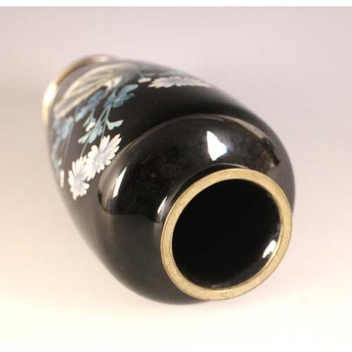 349 - A Japanese cloisonne vase in the manner of Shobido, Osaka, 20th century, the high shouldered vase de... 