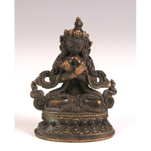 323 - A Chinese silk scroll pendant or tassel, late 19th century, woven to depict a bat and butterfly susp... 