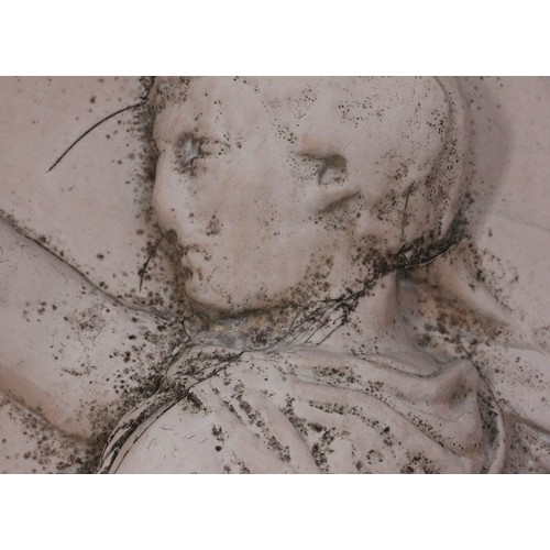 370 - A Grand Tour souvenir style relief moulded composite panel depicting a section of the frieze of the ... 