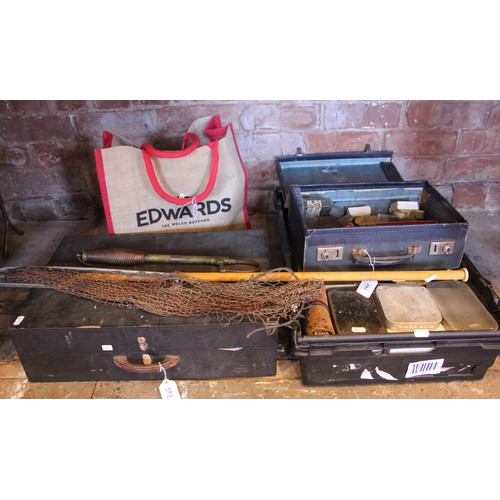 392 - A Farlows pig skin leather fishing wallet, early 20th century, containing fifteen fishing flies, som... 