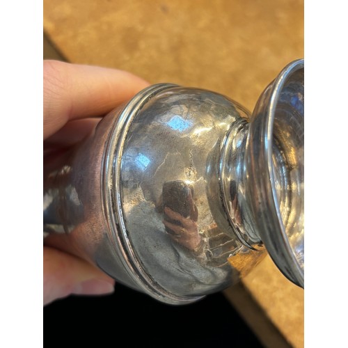 2 - A George II silver sugar caster, possibly William Fordham/William Fleming, London 1727, the flame fi... 