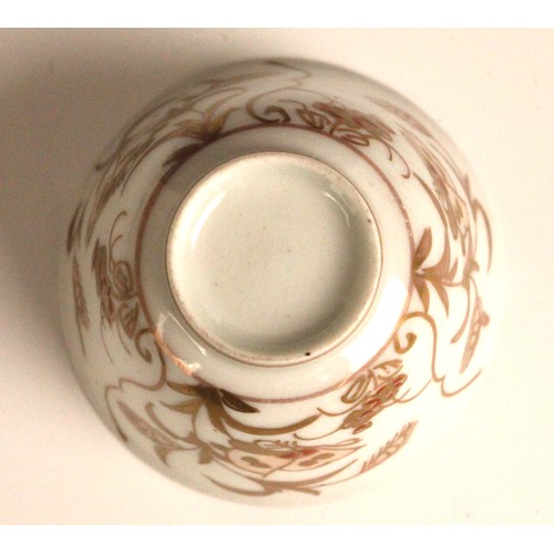 340 - An 18th century Japanese Gold Imari 'Quail' plate, 18th century, of fluted circular form, painted to... 