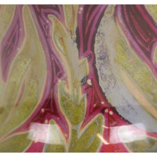 310 - Bernard Moore (British, 1850-1935), a flambe glazed art pottery vase, of inverted baluster form with... 