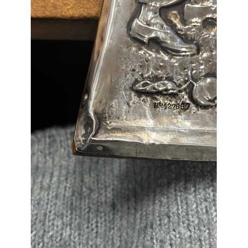 35 - An Edwardian silver mounted photograph frame, Charles S Green & Co Ltd, Birmingham 1904, the Arts an... 