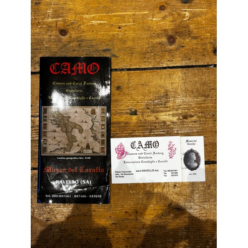 115 - A 19th century Italian cameo brooch, the central oval depiction of the Madonna with child, within a ... 