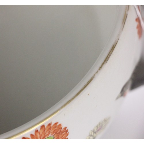 333 - A Chinese porcelain famille rose brush washer (bitong), Qianlong seal mark, the waisted cylindrical ... 