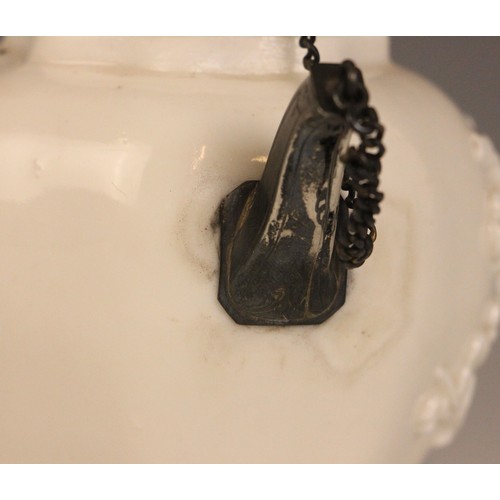 359 - A Chinese blanc de chine teapot and cover, 18th century, the globular octagonal shaped teapot with p... 