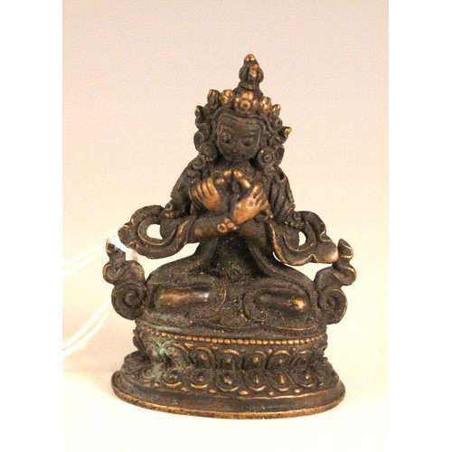 323 - A Chinese silk scroll pendant or tassel, late 19th century, woven to depict a bat and butterfly susp... 