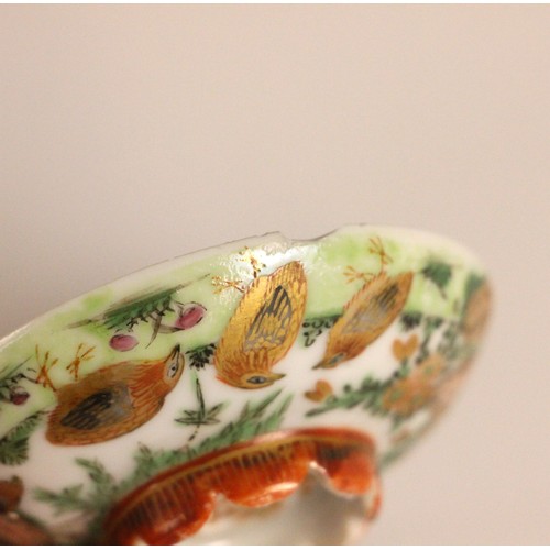 351 - A selection of Chinese porcelain, 18th century and later, including two tea bowls, three saucers, an... 