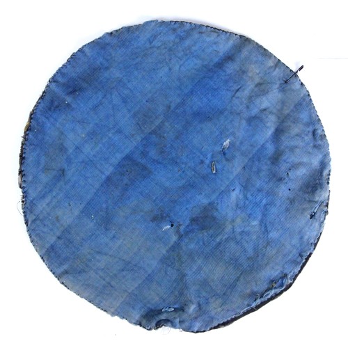 411 - A 19th century Chinese silk embroidered civil rank badge, embroidered to the centre with an egret, e... 