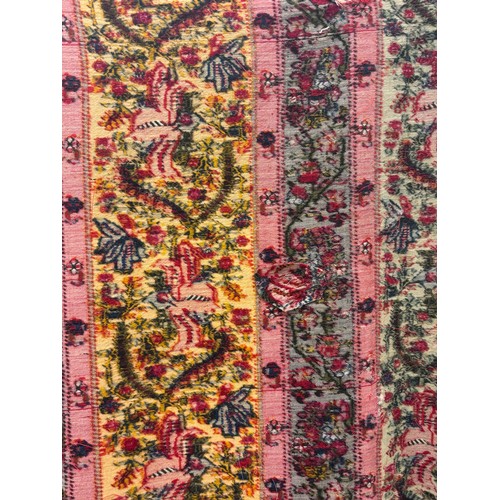 399 - A 19th century finely woven Kashmir style shawl, the ivory ground with delicate foliate borders and ... 