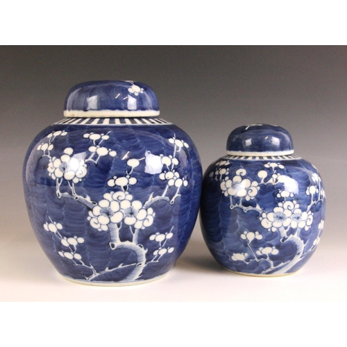 A Chinese porcelain blue and white ginger jar, late 19th century, of ...