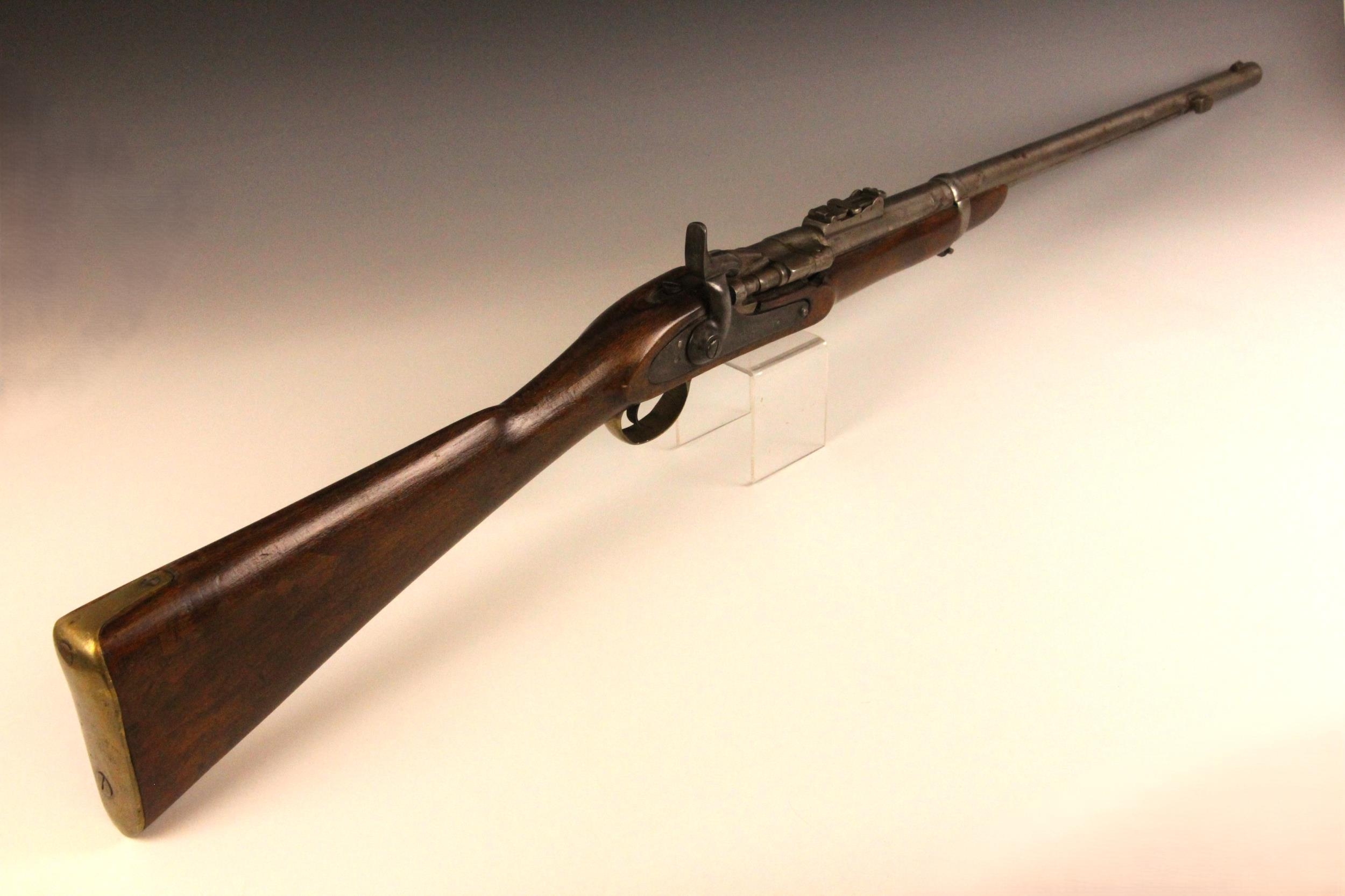 An assembled breach loading percussion cap rifle, late 19th century and ...