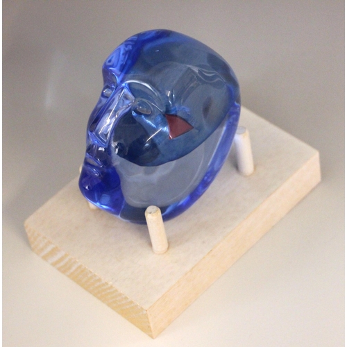 527 - A Bertil Vallien (Swedish, b. 1938) for Kosta Boda, a glass 'Brains Heart' sculpture from the 'Brain... 