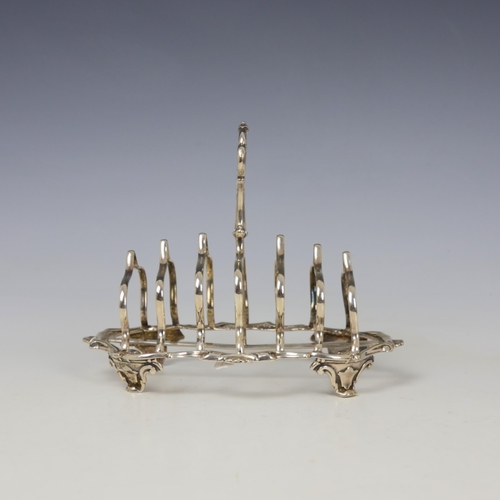 A Victorian silver toast rack, Henry Wilkinson & Co, Sheffield 1874 ...