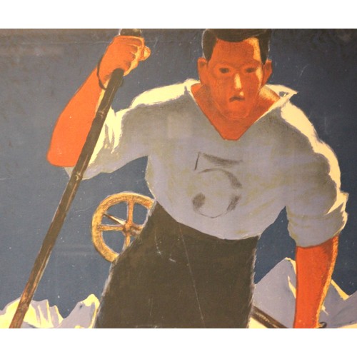SKI / SKIING POSTER: After Carl Moos (German/Swiss, 1878-1959), 'XIVth ...
