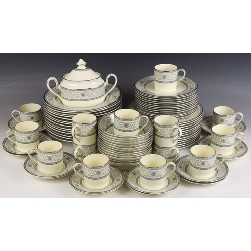 381 - A Minton part dinner service in the 'Sharnwood' pattern, comprising: fourteen soup plates, 20.5cm di... 