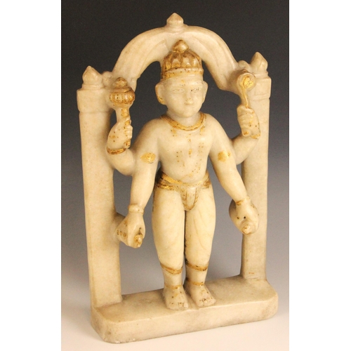 An Indian carved marble figure of Vishnu, Rajasthan, 19th century ...