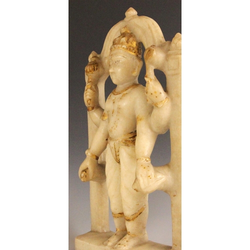 An Indian carved marble figure of Vishnu, Rajasthan, 19th century ...