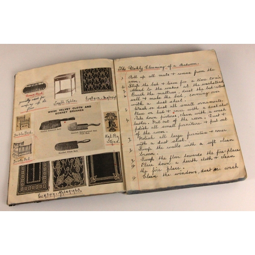 'HOUSEWIFERY NOTES', a late Victorian or early Edwardian handwritten ...