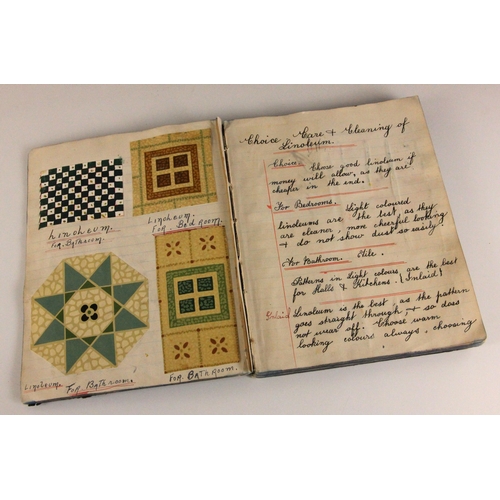 'HOUSEWIFERY NOTES', a late Victorian or early Edwardian handwritten ...