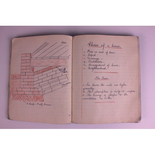 'HOUSEWIFERY NOTES', a late Victorian or early Edwardian handwritten ...