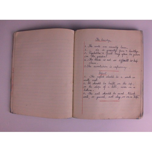 'HOUSEWIFERY NOTES', a late Victorian or early Edwardian handwritten ...