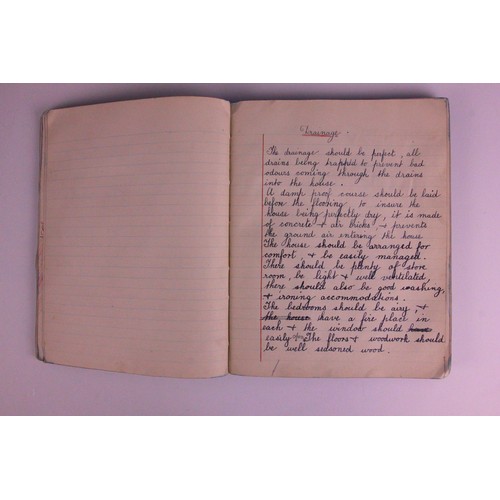 'HOUSEWIFERY NOTES', a late Victorian or early Edwardian handwritten ...