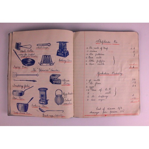 'HOUSEWIFERY NOTES', a late Victorian or early Edwardian handwritten ...